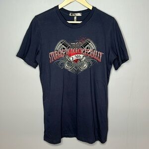 HOT LEATHERS APPAREL WOMENS X-LARGE BLUE STURGIS SHORT SLEEVED TSHIRT 2016 NWT